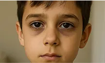 Child looking tired